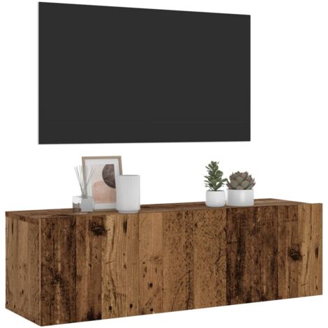 ZERONE Meuble TV Mural Blanc Bois D'ingénierie AB3114574 VE013