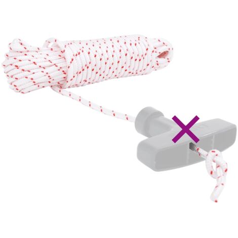 Corde De Démarreur 5.5 Mm X 10 M - Nylon/polyester - Pour Tondeuse, Tronçonneuse, Débroussailleuse - Universelle, Coupe à La Longueur