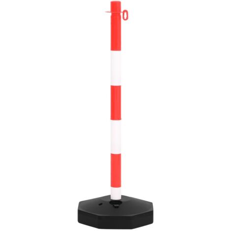 Ensemble De 2 Poteaux à Chaîne Jaune Et Noir - Chaîne Plastique 10 M, Hauteur 90 Cm, Base Remplissable (eau/sable) - 3