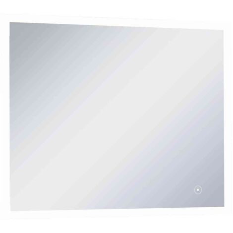 Miroir Salle De Bain LED 80x60 Cm - 3 Couleurs De Lumière, Anti-buée, Prise Intégrée, IP44