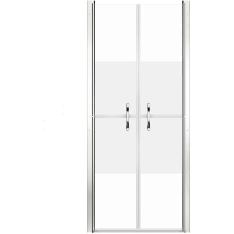 vidaXL Porte de douche ESG transparent (78-81)x190 cm