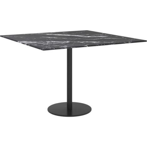 Dessus De Table Noir 100x50 Cm 6 Mm Verre Trempé Design Marbre