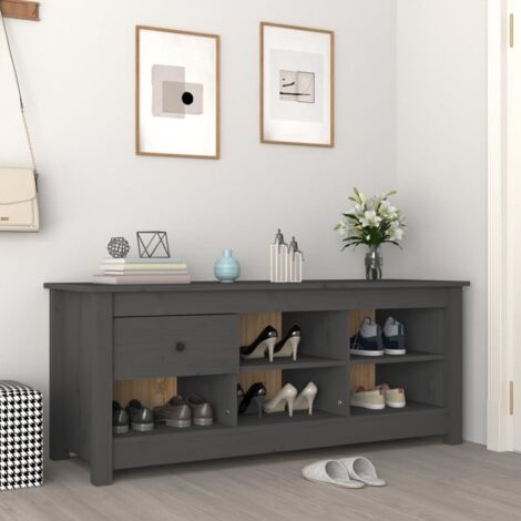 Meuble à Chaussure | Armoire à Chaussures 110x38x45,5 Cm Bois De Pin Massif Cfw625017 90586430