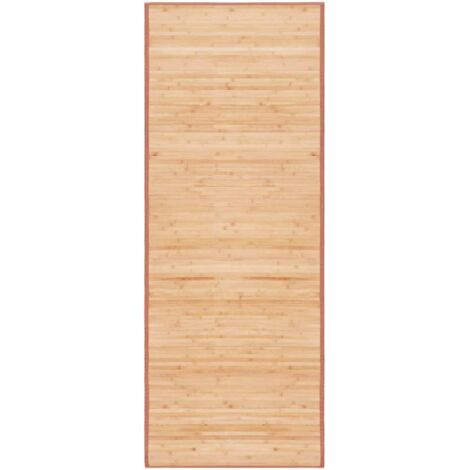 Tapis en bambou brun à latte Rectangulaire 80 x 200 cm DEC023831