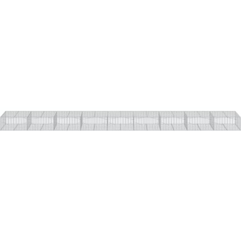 Panier Gabion Avec Couvercle 200x100x50 Cm – Fer Galvanisé, Pour Jardin, Aménagement Extérieur, Remplissage Pierres
