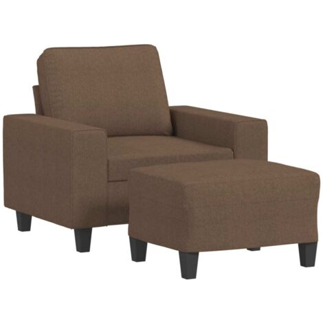 Fauteuil Club En Tissu Marron – 60 Cm – Neuf Sous Emballage