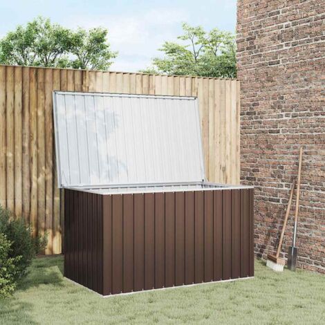 Coffre De Rangement Jardin Vert 171x99x93cm - En Acier Galvanisé, Grande Capacité, Pour Coussins, Jouets, Outils, Résiste Aux Intempéries - 12