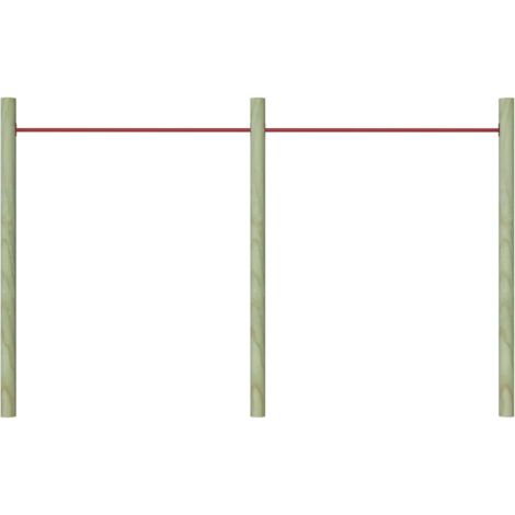 VidaXL Barres fixes d'exercice 3 pcs 125 cm Acier Rouge - Sport