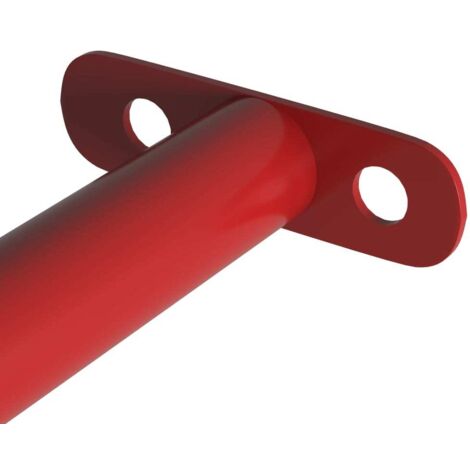 Lot De 3 Barres Fixes – Acier Rouge 125 Cm, Diamètre 32 Mm, Charge Max 50 Kg, Pour Structure D’escalade