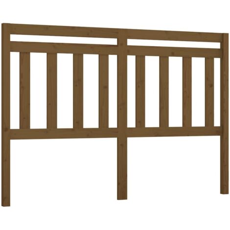 Tête De Lit Marron Miel 104x6x82,5 Cm Bois Massif De Pin