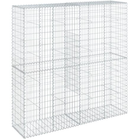 Panier Gabion Avec Couvercle 100x100x150 Cm Fer Galvanisé