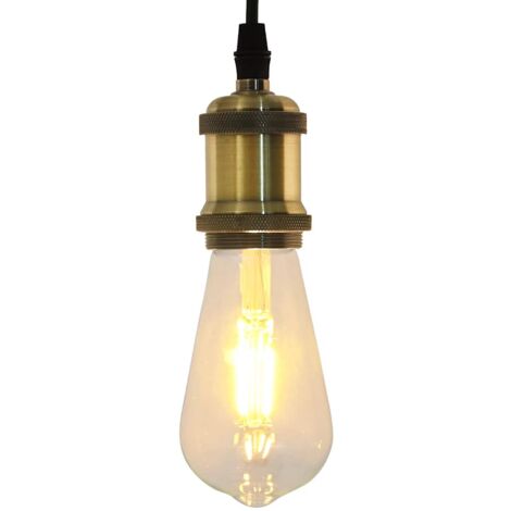 Câble Textile RETRA Avec Douille E27 – Bronze, 3m, Interrupteur – Neuf – LEDscom