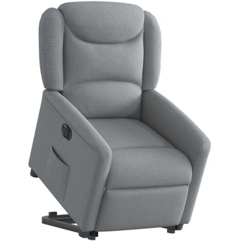 Fauteuil Inclinable Gris Clair - Tissu - Neuf Sous Emballage