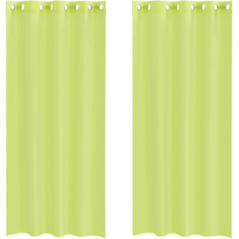 Paire De Rideaux En Voile écru à œillets - Dimensions 2.60m X 1.40m (le Panneau) - Neufs
