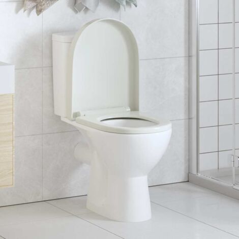 Siège De Toilette à Fermeture Douce Zuvo - Forme O, Libération Rapide - Charnières Réglables - Blanc - Standard Britannique
