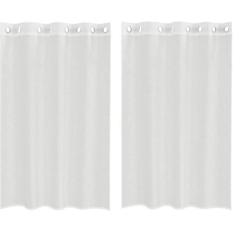 Rideau à oeillets Paradis Exotique - Blanc - 23.00