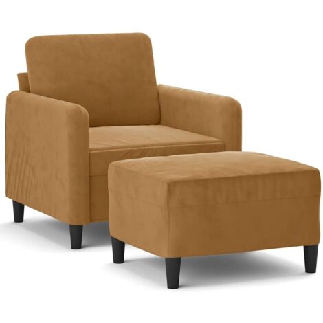 vidaXL Fauteuil Marron 60 cm Velours - La Poste