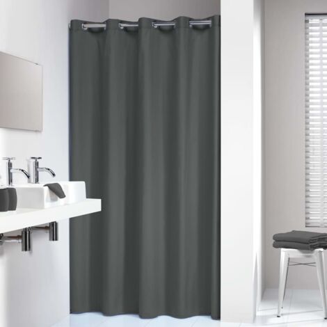 Rideau De Douche Motif Marbre Gris Cyan Et Or 180x180cm - Tissu Polyester Imperméable, Lavable, Avec 12 Crochets