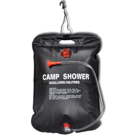 Douche solaire avec robinet pour camping et piscine en extérieur 20L