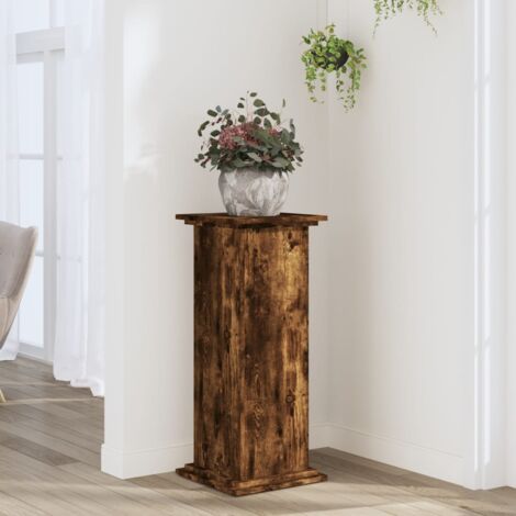 Support Pour Plantes En Bois Blanc - 33x33x80 Cm, Capacité 60 Kg, Design Creux, Facile à Nettoyer