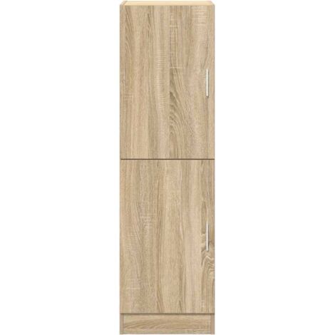 Armoire De Cuisine Chêne Sonoma VidaXL - 38x41.5x131.5cm - Bois Ingénierie - Portes Réversibles - 60kg De Charge - 2