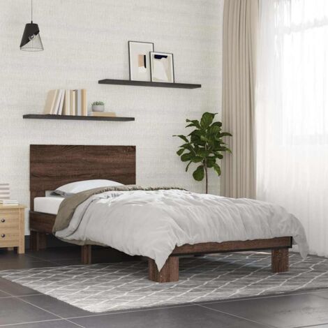 Cadre de lit sans matelas-Structure de lit blanc 90x200 cm bois de pin massif 525662