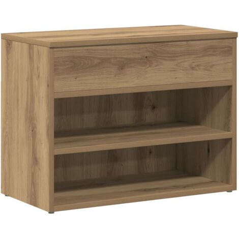 Banc à chaussures Chêne marron 60x30x45 cm Bois d