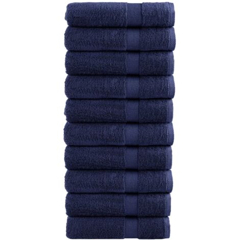 Serviette De Bain 100% Coton égyptien 600 G/m² - Super Douce, Absorbante, Séchage Rapide - 90x150 Cm, Bleu Marine