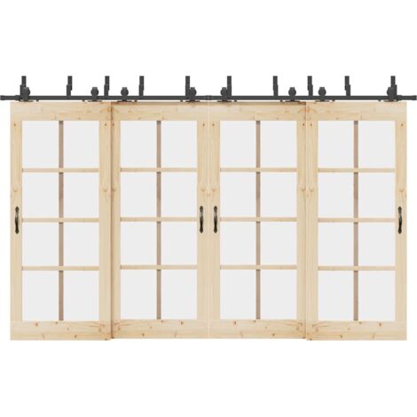Kit Quincaillerie Pour Porte Coulissante Poche, Finition Bronze Foncé - Accurate