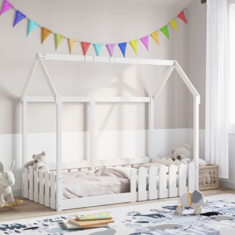 Cadre de lit d'enfants forme de maison sans matelas 90x190 cm - Cadre