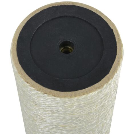 Grattoir Pour Chat En Sisal - 45 Cm De Haut, 8 Cm De Diamètre - À Fixer Au Mur - Beige