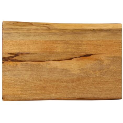 DIOCHE Tables gigognes 3 pcs avec bord vivant bois de manguier massif