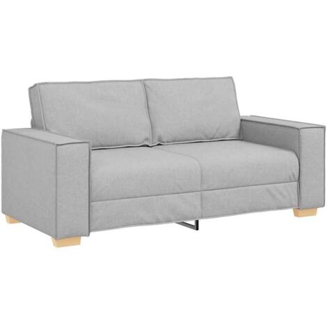 vidaXL Canapé 2 Places avec oreillers Gris foncé 140 cm Tissu, canapé
