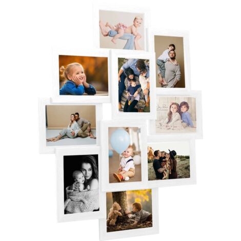 Cadre Magnet Blanc RLAVBL 12 Cadres Photo Magnétiques 10x15cm Blancs - Autocollant Pour Frigo, Fenêtre, Porte | PVC Transparent Cadres 10x15
