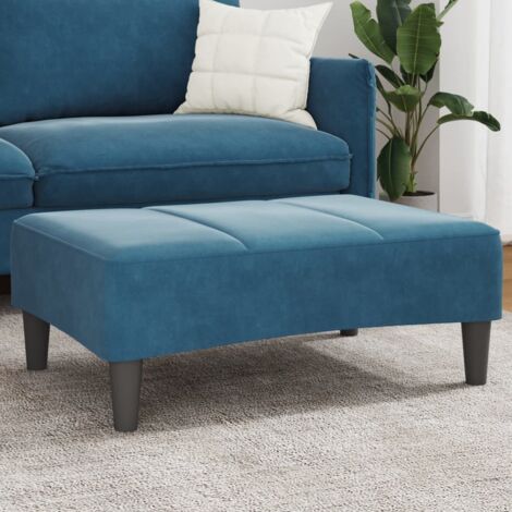 Petit Repose Pied - Velours Bleu Marine