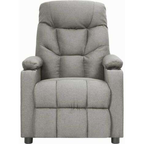 Fauteuil Inclinable Gris Clair - Tissu - Neuf Sous Emballage