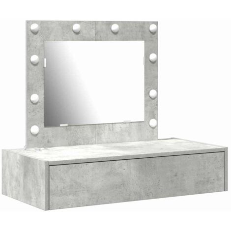 ABI Table De Toilette Gris 60 X 40 X 70 Cm Bois D'ingénierie