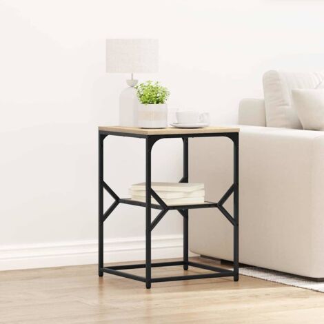 Relaxdays Table De Chevet, Tiroir Spacieux, H X L X P : 55,5 X 40 X 41,5 Cm, Pour La Chambre, Nature Et Noir
