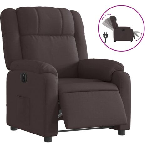 Fauteuil Inclinable électrique Marron Foncé Tissu - Lot De 3 - Neuf Sous Emballage