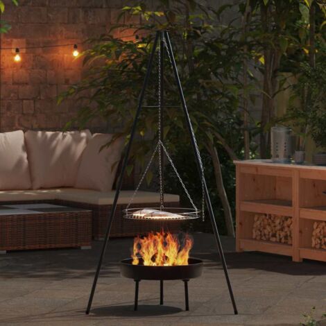 Barbecue Trépied Pliant pour Feu de Camp - FDIT - Portable et