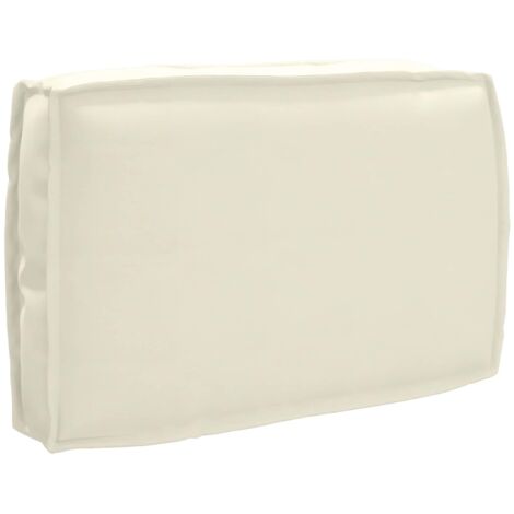Coussins Pour Palettes 120x40 Cm Crème – Assise & Dossier Mousse Haute Densité, Housse Lavable
