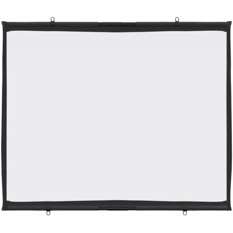 Todeco Écran De Projection 84 Pouces, Manuel Enroulable, Fixation Mur Ou Plafond, Pour Home Cinéma Et Entreprise, 128 X 170 Cm, Formats 4:3, HD 4K 3D