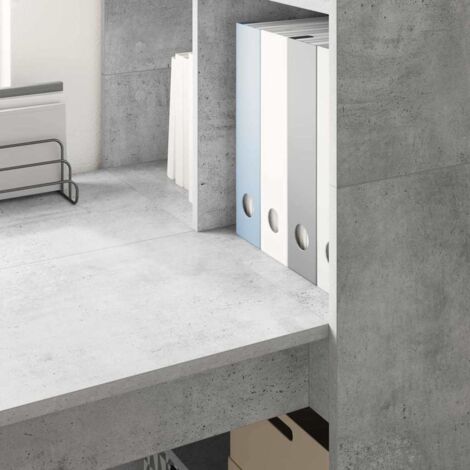 Bureau Gris béton 122 x 67 x 145 cm Bois d'ingénierie