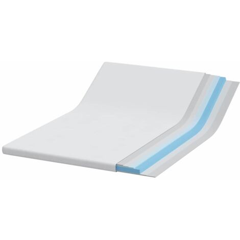 Coussins de Matelas Blanc et bleu 160 x 200 cm vidaXL | Leroy Merlin