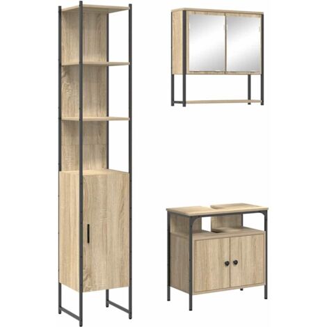 Ensemble De Mobilier De Salle De Bain 2 Pcs,Ensemble De Meubles De Salle De Bain Chene Artisanal Cfw30063 90666891