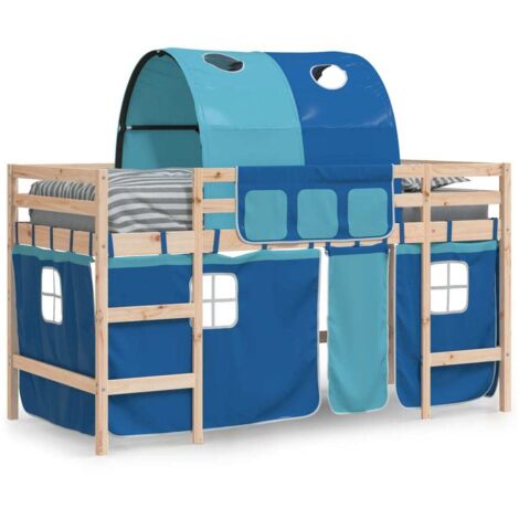 Lit mezzanine enfant 140 x 200 cm, avec tiroirs de rangement et bureau