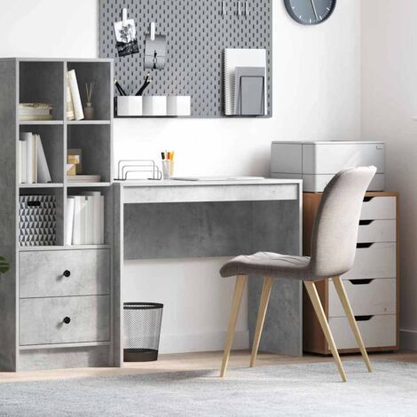 Bureau Gris béton 90 x 40 x 76 cm Bois d'ingénierie