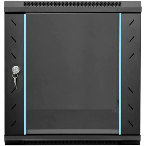 Armoire Réseau Noir 53x45x21 Cm - Rangement Sécurisé Pour Matériel Informatique Et électronique