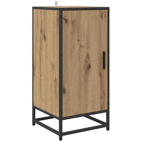 Buffet Casier 139 Cm Cassie 8 Portes Blanc Et Bois - Vaisselier Et Vitrine