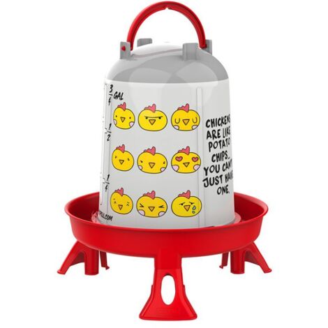 Abreuvoir Volaille 25 L Agrarzone Avec Pieds – Rouge, Robuste, Anti-Saleté, Pour Poules Canards & Volailles